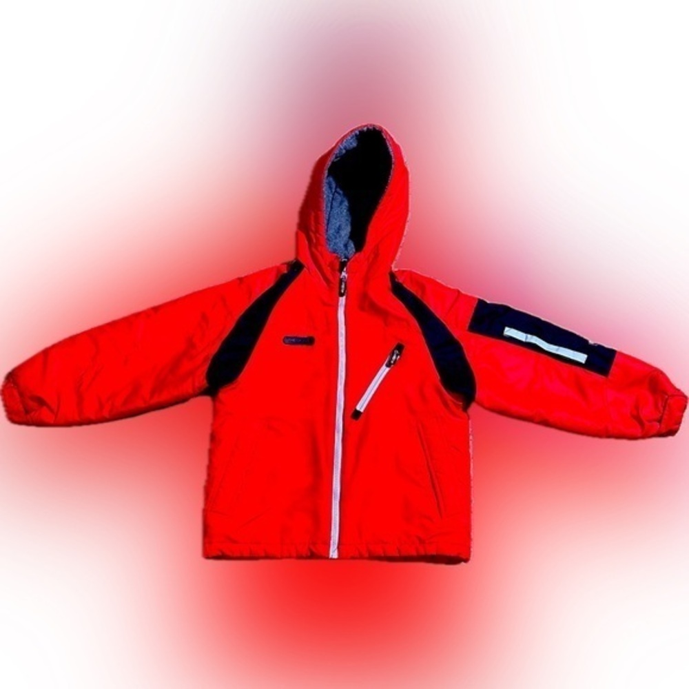 OshKosh B’gosh 4in1 Kids Jacket RED/BLACK. Reversible Inner Lining Size 8
